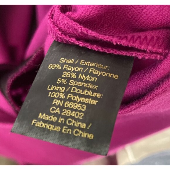 Cynthia Steffe Strapless Dress With Front Zipper Pleated Waist Size 2  Fuchsia - Picture 8 of 12